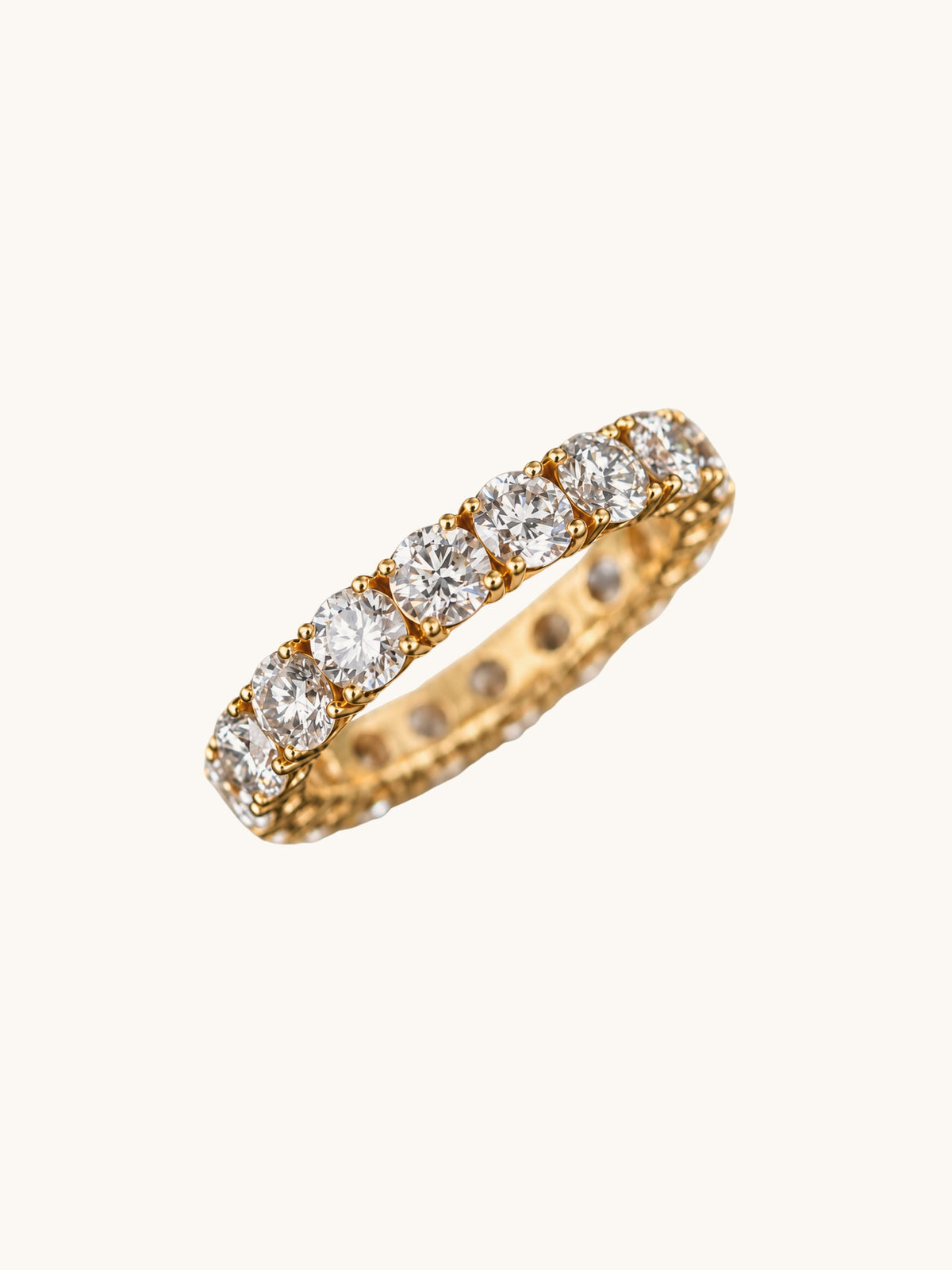 Round Lab Diamond Eternity Band, 14k Gold – DiamondEditNYC