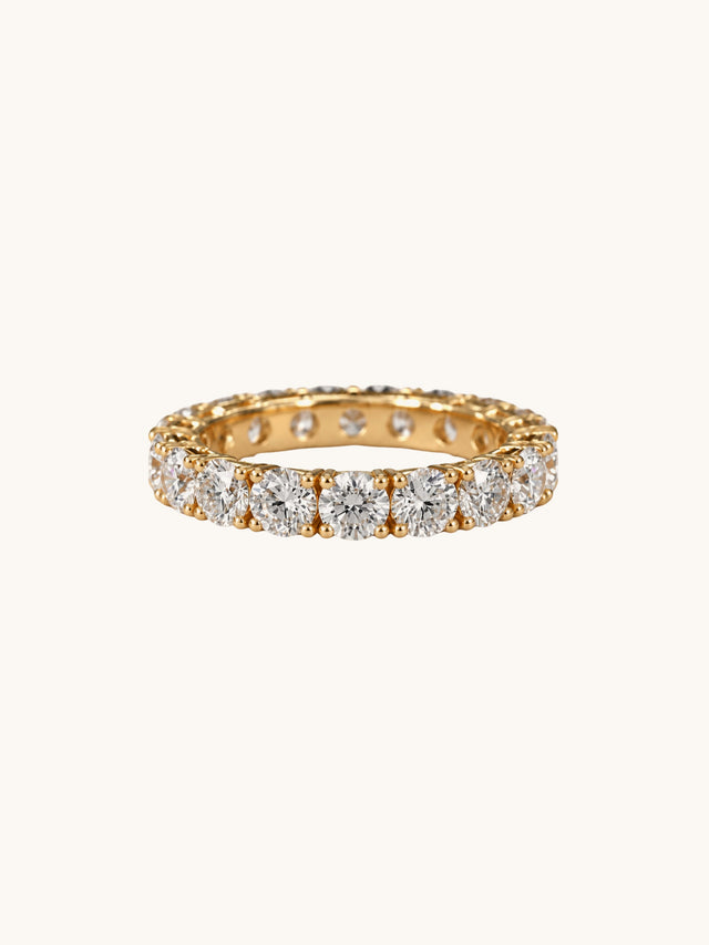 Round Lab Diamond Eternity Band, 14k Gold – DiamondEditNYC